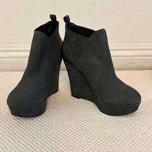 Joe's Jeans Black Wedge Booties